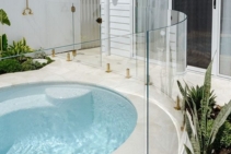 	Rounded Glass Pool Fencing by Bent & Curved Glass	