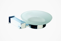 Glass Soap Dish & Brass Holders from Tilo Tapware