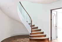 	Winding Stairs with Curved Glass Balustrade by S&A Stairs	