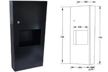 	Surface Mount Paper Towel Dispenser/Waste Bin-Black by Star Washroom	