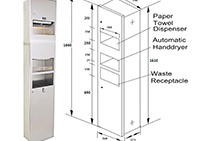 S-140 Towel, Dryer, Receptacle Combined Wall Units from Star