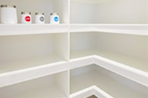 White Melamine Shelving Available from Hazelwood & Hill