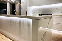Corrugated Kitchen Bar Front by 3D Wall Panels