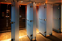 Frosted Perspex for Gym Bathrooms by Mitchell Laminates