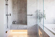 Luxury Bathroom Featuring Limestone Tiles from RMS Marble