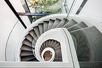 Spiral Glass Staircase for Matheson Road by Bent & Curved Glass