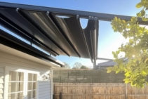 	Pleated Retractable Roof System for Homes by Undercover Blinds	