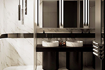 Interior Design Featuring Imperial White Marble from RMS Marble