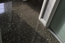 	Flooring with Crushed Mirror Glass by Schneppa Glass	