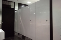 	Free Standing Cubicles for Office WCs by Flush Partitions	