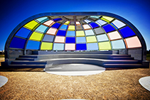 Coloured Acrylic Sheets for Amphitheatre by Mitchell Group