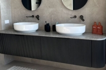 	Custom Textured Vanities for Bathrooms by 3D Wall Panels	