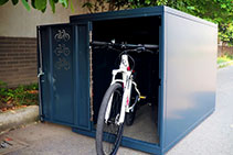 Secure Commercial Bicycle Lockers from Cora Bike Rack