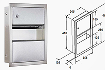 Compact Paper Towel Dispenser & Waste Receptacle from Star