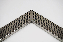Corner Shower Grates - Aqualuna from Vincent Buda & Co