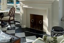 	Turkish Limestone 18th Century English Style Fireplace by Richard Ellis Design	
