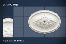 315 x 440mm Oval Ceiling Roses - 13 from CHAD Group