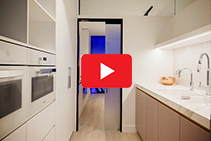 Cavity Sliders with Acid-etched Glass Doors by TORNEX