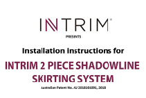 2 Piece Shadowline Skirting Installation from Intrim Mouldings