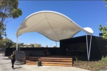 	Saddle-Like Shade Structure for Weatherproofing from Makmax Australia	
