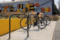 	Bike Rail with Scratch Guard Bumper by Cora Bike Rack	