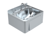 	Knee-Operated Hands-Free Stainless Steel Basins by Britex	