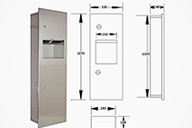S-132 Paper Towel Dispenser and Receptacle from Star Washroom