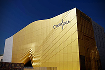 Striking Golden Facade with Royalan in Gold by KEIM