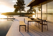 	Aluminium Frame Bench with Teak Top by Cosh Outdoor Living	