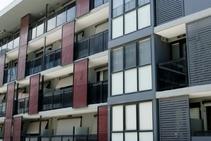 	Slatted Screens for Apartment Privacy by Axiom Group	