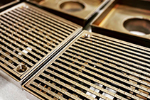Brass Plated Stainless Steel Grates from Astor Metal Finishes