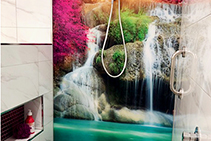 Printed Shower Feature Wall by Innovative Splashbacks