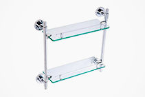 Double Glass Bathroom Shelf from Axess Trading