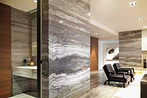 Titanium Italian Travertine Surfaces from RMS Marble