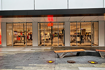 World Class Security Shutters for H&M from Trellis Door Co