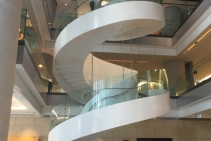 	Laminated Glass Panels for Spiral Staircase by Bent & Curved Glass	
