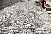 Cobblestone Streetscape for Westmead Sydney with LATICRETE