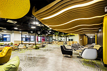 Interior Timber Ceiling Featuring WAVE BLADES by SUPAWOOD