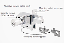 F614 10mm Glass Track Locks from Cowdroy