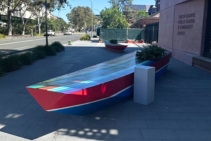 	Boat Shaped Concrete Seats by Bespoke Formwork	