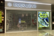 	Sleek Aluminium Security Shutters for New Rockwear Retail Fit-Out	