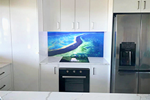 Custom Printed Splashbacks for White Kitchens by Innovative