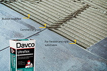 Rubber Modified Cement Adhesive - Ultraflex by Davco