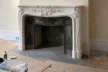 	French Fireplace with Cast Iron Fascia by Richard Ellis Design	