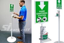 	Hand Sanitiser Station with Drip Tray by SI Retail	