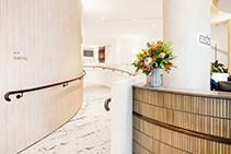 Curved Vertical Textured Wall Panels by Screenwood