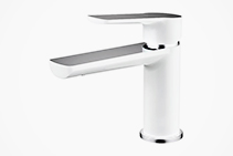 Gemstone Bason Mixer in White or Chrome from Tilo Tapware