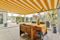 	Pleated Shade for Pergolas by Shadewell	