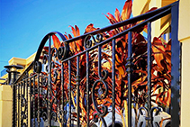 Simple Custom Wrought Iron Gates by AWIS
