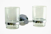 Cosmos Dual Tumbler Bathroom Holder by Tilo Tapware